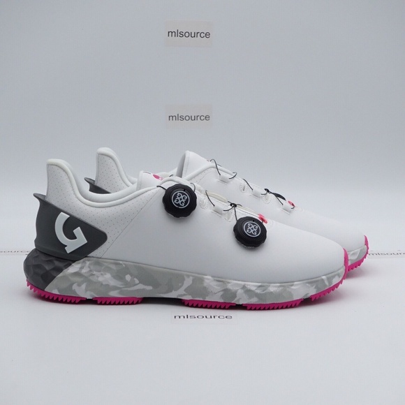 NEW Men\'s G/FORE G-Drive Golf Shoes G4MS22EF32-SNO Snow/Pink main image 4